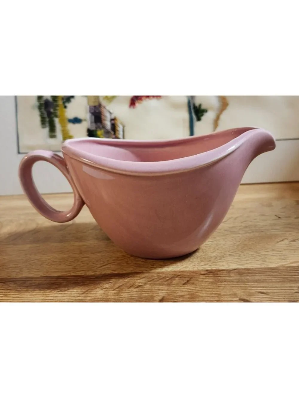 Vintage Epicure Dawn Pink Homer Laughlin MCM Gravy Boat Pitcher Creamer